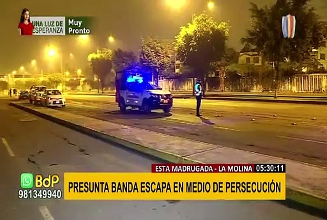 Banda de raqueteros escapa en medio de persecución en La Molina