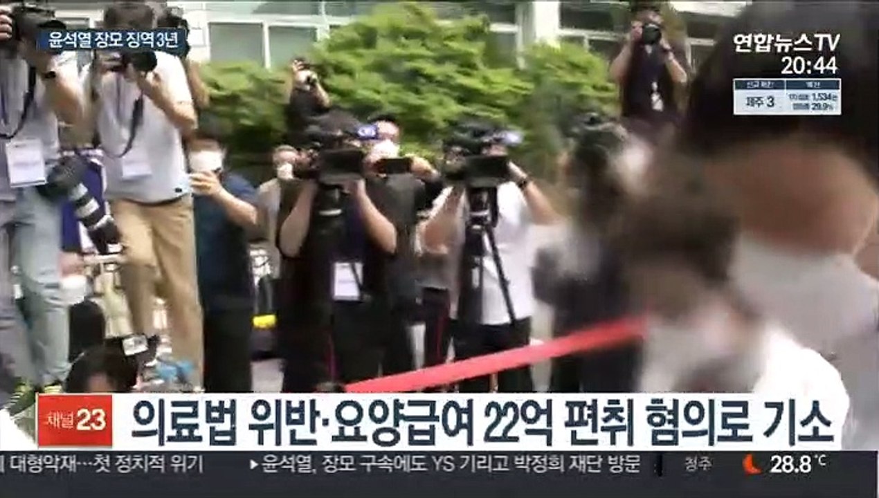 '요양급여 편취' 윤석열 장모 징역 3년…법정구속