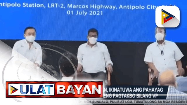 Ilang miyembro ng PDP-Laban, ikinatuwa ang pahayag ni pres. Duterte sa posibleng pagtakbo bilang VP; SP Sotto, mag-aanunsyo ng desisyon sa tamang panahon; Andaya, iginiit na tambalang Sara-Gibo ang lilitaw sa huli