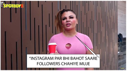 Rakhi Sawant Gets Surrounded By Paps; Says "Aur Bhi Instagram Followers Chahiye Mujhe"