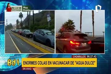 Chorrillos: reportan larga colas de autos que esperan inmunizarse en ‘vacunacar’