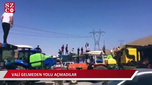 Tütün yasağını protesto eden çiftçiler yol kapattı, gergin anlar yaşandı