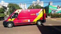 Motociclista fica ferido após colidir com carro, no cruzamento entre as Ruas Manaus e Castro Alves