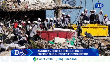 Anuncian posible demolición de edificio que quedó en pie en Surfside | El Diario en 90 segundos