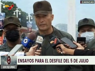 Más de 15 mil hombres y mujeres de la FANB se preparan para el desfile del 5 de julio