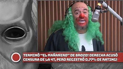 TERMINÓ “EL Mañanero” de Brozo! acusó censura de la 4T, PERO registró 0.77% de rating!