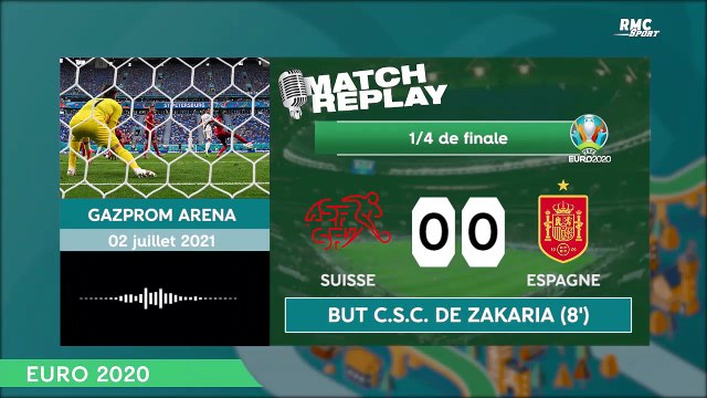 Euro 2021 : Le goal replay de Suisse – Espagne avec les commentaires RMC