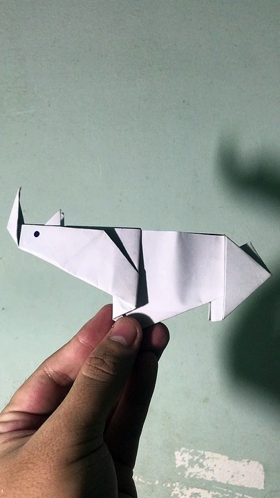 origami hippopotamus / handmade hippopotamus / paper hippopotamus / diy hippopotamus demo