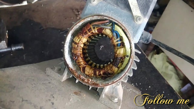 0.5HP motor repair with new bearing and oil seal.