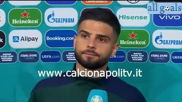 Belgio-Italia 1-2 2/7/21 intervista Lorenzo Insigne