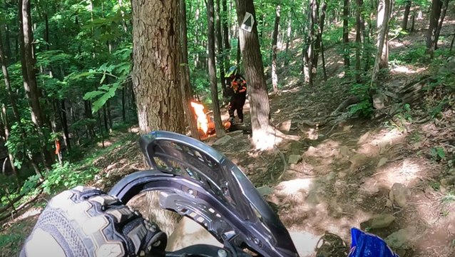 Dirt Bike Spontaneously Bursts Into Flames Mid-Ride