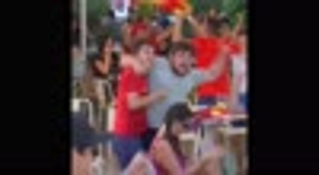 Les supporters espagnols en liesse