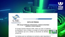 CSE otorga Certificado de Nacimiento y Cédula de Identidad gratuitos a nuevos ingresos