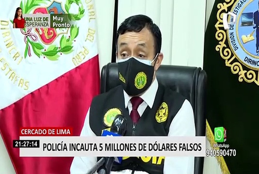 PNP desbarató banda e incautó cinco millones de dólares falsos
