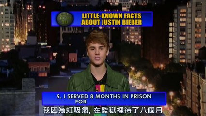 【字幕】Justin Bieber Top Ten on David Letterman  2011