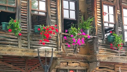 Terk edilen 150 yıllık ahşap ev çiçeklendirildi