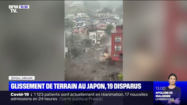 Un puissant torrent de boue emporte des maisons au Japon, 19 personnes portées disparues