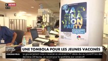 Coronavirus - Reportage à Nîmes ou une tombola a été organisée pour inciter les jeunes de 18 à 25 ans à se faire vacciner en leur offrant des cadeaux
