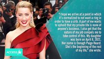 Amber Heard Secretly Welcomes Baby Girl