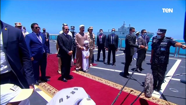 السيسي يستمع لشرح مفصل عن قوة الفرقاطة سجم الجلالة أحدث القطع البحرية المنضمة لجيش مصر