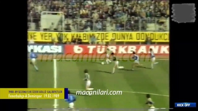 Fenerbahçe 6-0 Adana Demirspor [HD] 19.02.1989 - 1988-1989 Turkish 1st League Matchday 24