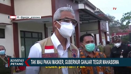 Momen Ganjar Memarahi Mahasiswa Covid-19 yang Tak Pakai Masker saat Lakukan Isolasi