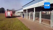 Carrinho de recicláveis pega fogo e mobiliza Bombeiros ao antigo terminal Oeste