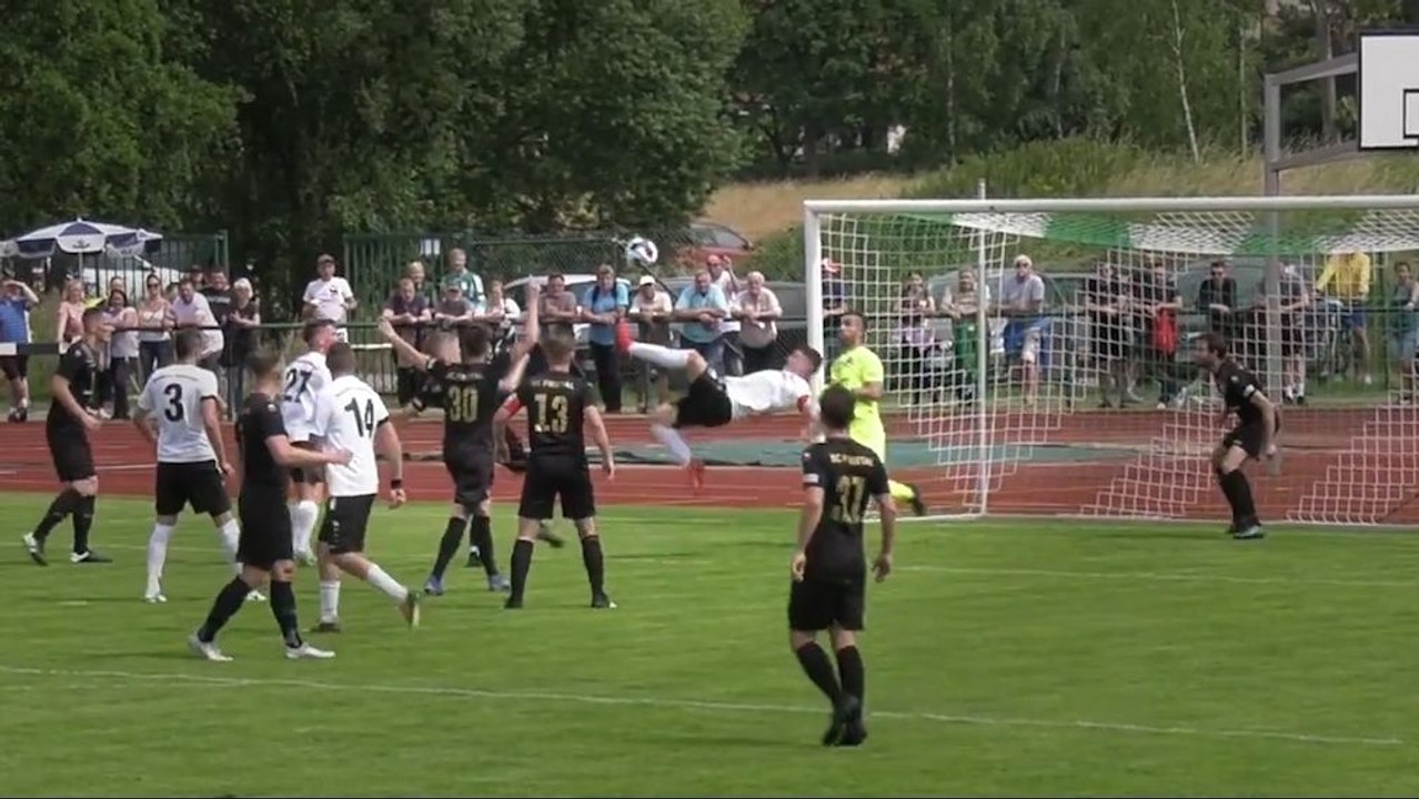 Traumhafter Fallrückzieher: Budissa Bautzen feiert Oberliga-Rückkehr