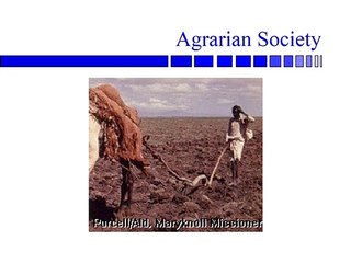 Cultural Ecology: Overview of Agrarian Society