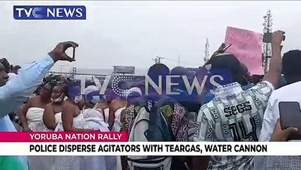 Police disperse Yoruba Nation agitators at Ojota with teargas, water canno