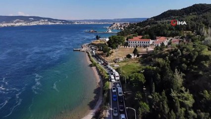 Çanakkale’de tatilcilerin feribot çilesi başladı