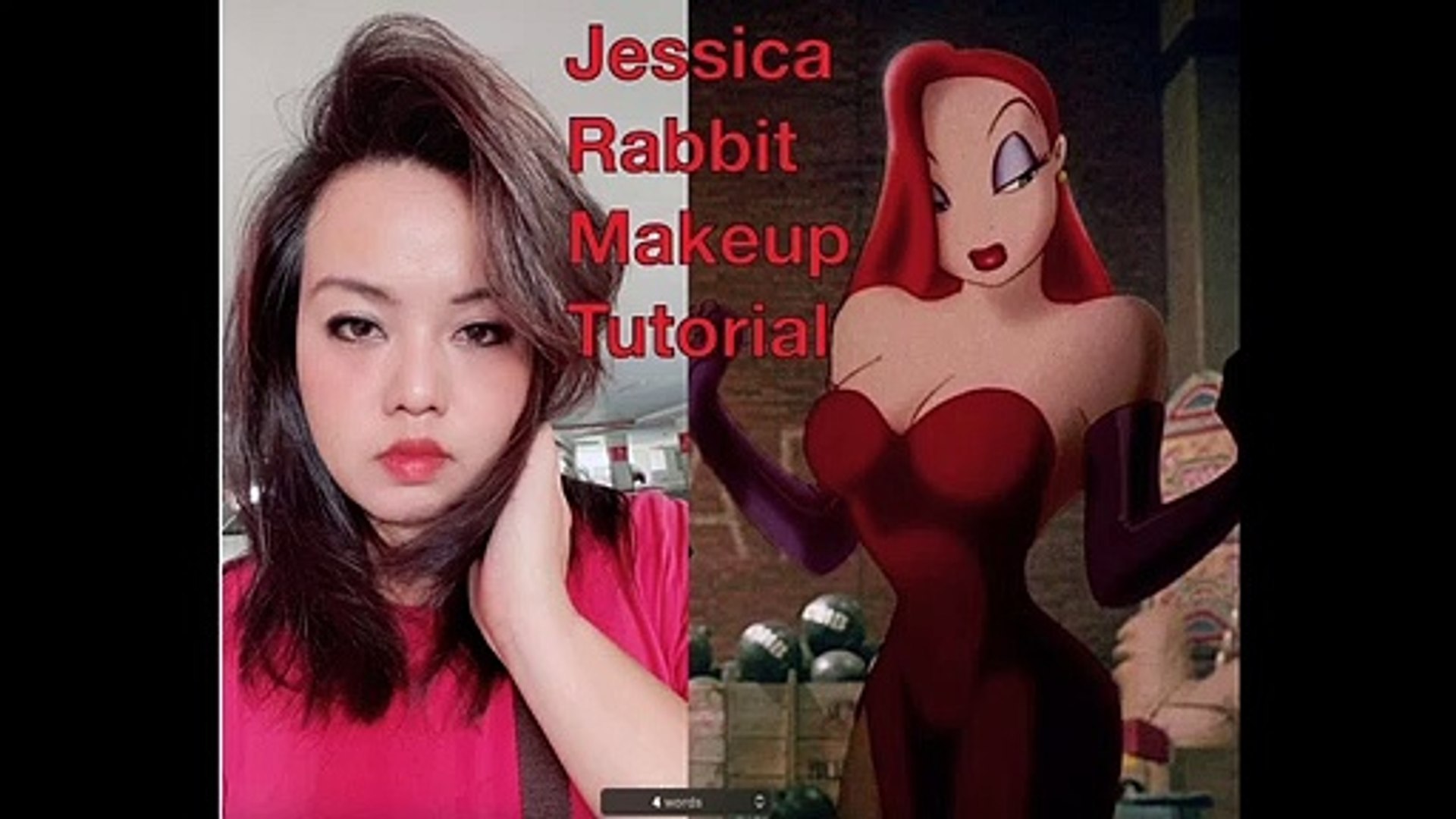 Jessica Rabbit Makeup Look