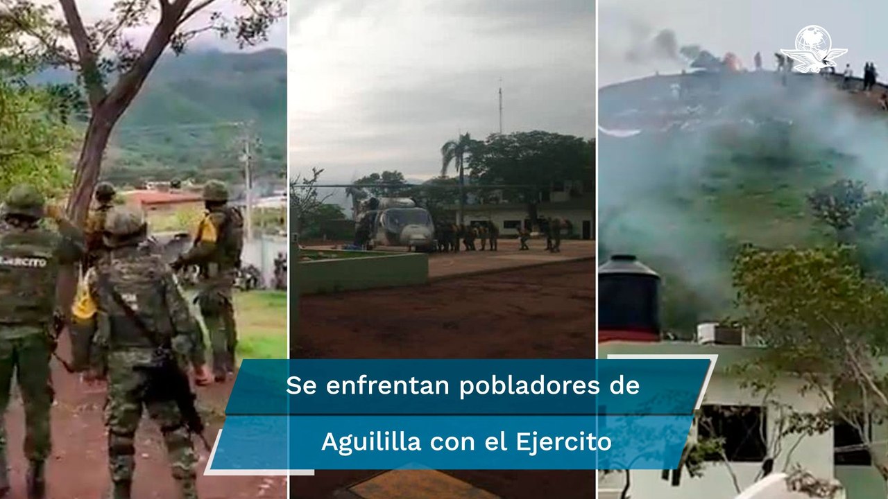 Crece tensión en Aguililla; tiran portón de cuartel militar