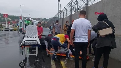 Zonguldak -Freni boşalan otomobil, kırmızı ışıkta bekleyen araca çarptı: 6 yaralı