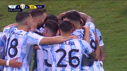 Lautaro Martinez goal against Ecuador-Copa America Quarterfinal