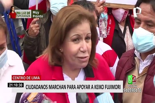 Simpatizantes de Fuerza Popular realizaron manifestación en apoyo a Keiko Fujimori