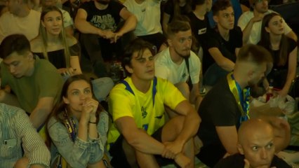 Ukraine fans celebrate in Kyiv despite loss to England in Euro 2020 quarterfinals