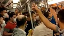 Metroda maske kavgası