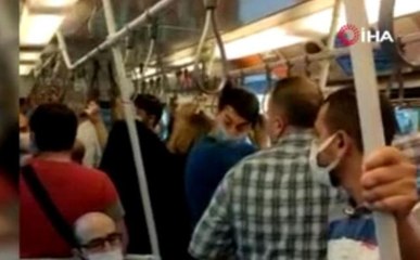 Metroda maske kavgası