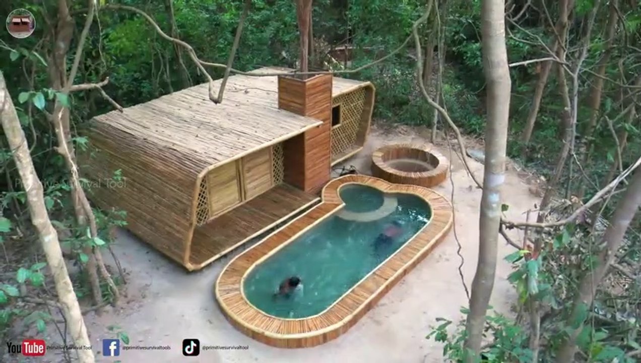 Building Two Story Villa With Private Underground Living Room and Swimming Pool