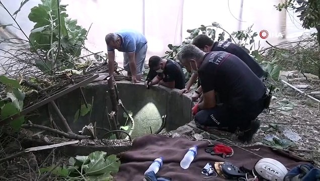 20 metre derinlikteki kuyuya düşen yavru kedi itfaiye ekiplerince kurtarıldı