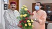 Pushkar Singh meets senior leaders ahead of swearing-in