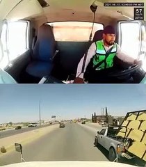 Un chauffeur de camion se voile la face devant un accident inévitable !