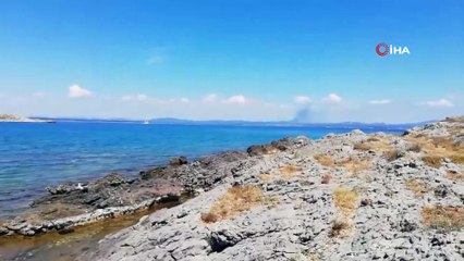 Helikopterler çöplük yangını için havalandı