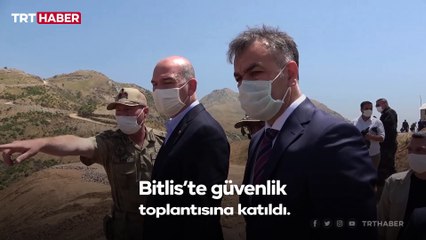 Bakan Soylu Bitlis'te güvenlik toplantısına katıldı