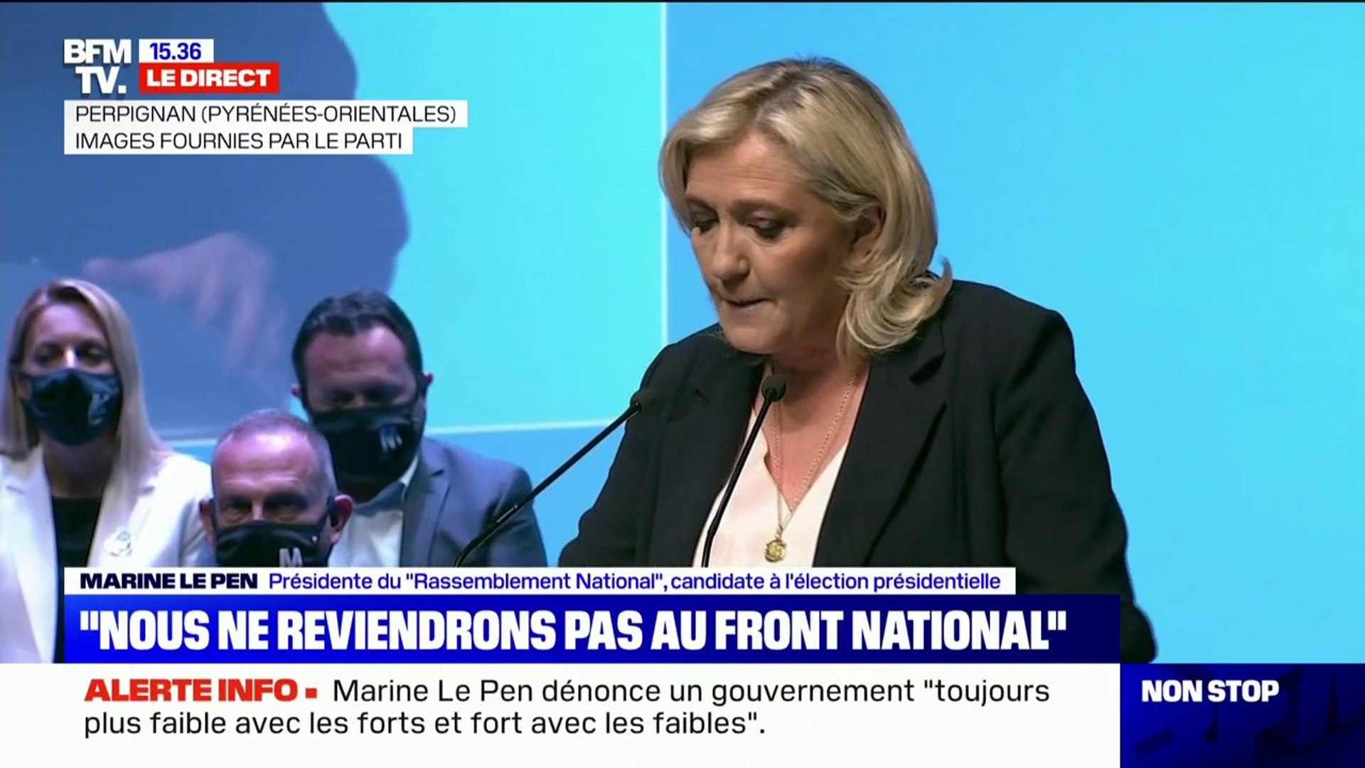 Marine Le Pen Denonce Un Etat Toujours Plus Fort Avec Les Faibles Et Toujours Plus Faible Avec Les Forts Video Dailymotion