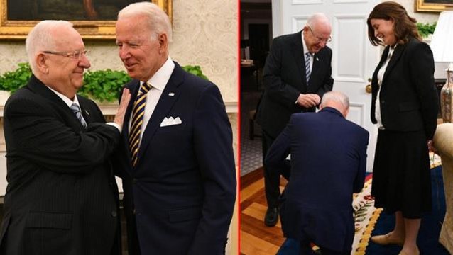 ABD Başkanı Biden, İsrailli siyasetçinin 12 çocuğu olduğunu öğrenince önünde diz çöktü