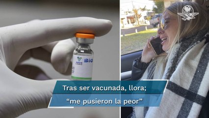 “Me pusieron la vacuna china”, joven en Argentina rompe en llanto tras vacunarse contra Covid-19