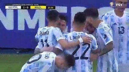 Argentina 1-0 Brazil - Angel Di Maria goal
