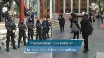 Detienen a 10 mujeres, a una de ellas junto a su bebé, tras protesta en Jalisco